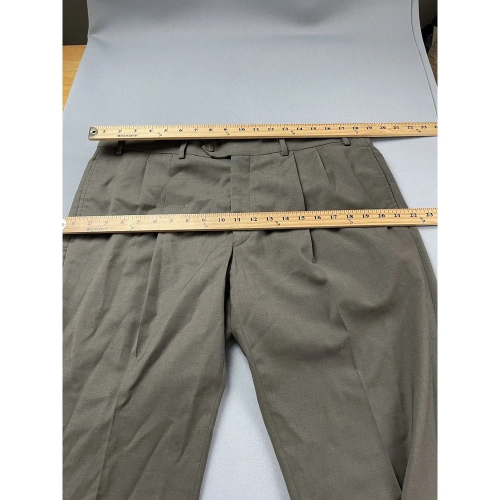 LRL Ralph Lauren Mens Dress Pants 38x29 Pleated High Performance Wool Fall Prep‎